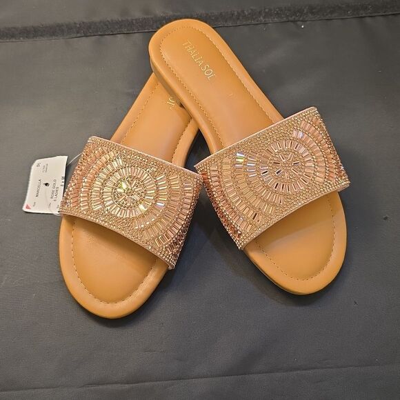 BRAND NEW THALIA SODI RHINESTONE EMBELLISHEDE WOMEN'S SLIDER G1 - Picture 14 of 16